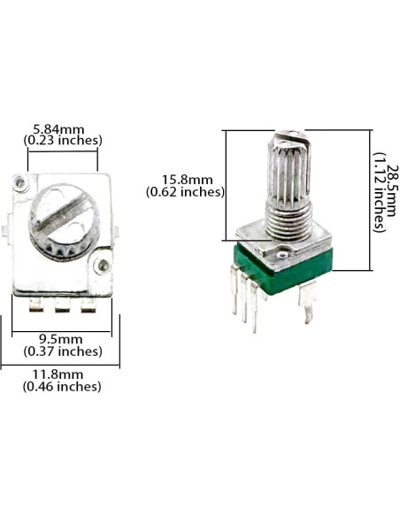 10PCS Potenciómetro Lineal JEBHANNE B100K 100K Ohm 15mm