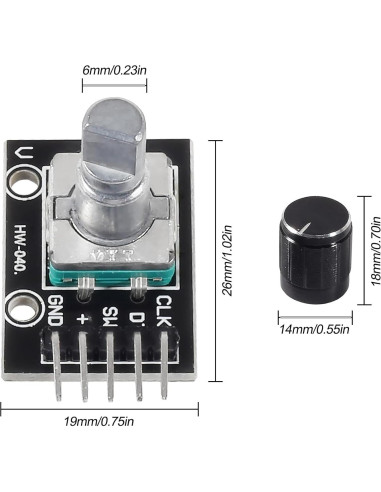 4 Piezas Módulo Codificador Rotativo KY-040 360 Grados 5V