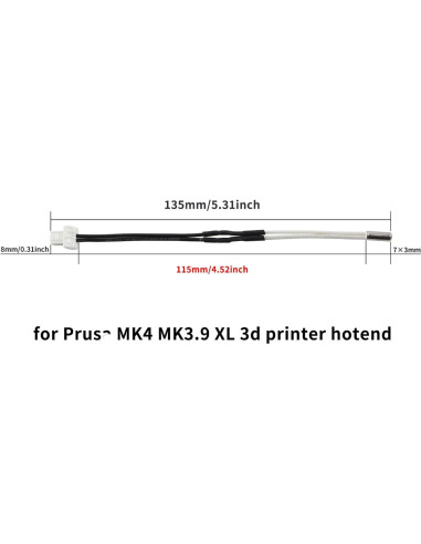 Termistor FYSETC 100K para Prusa i3 MK4 XL - Sensor 300C