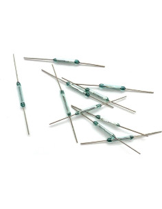 10 Interruptores Reed N/O SPST XYwsh 10W 100VDC 2x14mm 2