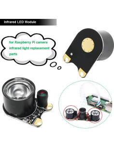 Módulo LED Infrarrojo 3W para Cámara Raspberry Pi - 2 Pcs 2