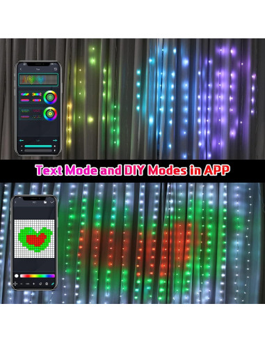 Luces de Cortina LED AKEPO 400 RGB 2x2m Control APP IP65