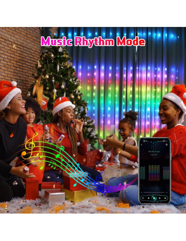 Luces de Cortina LED AKEPO 400 RGB 2x2m Control APP IP65