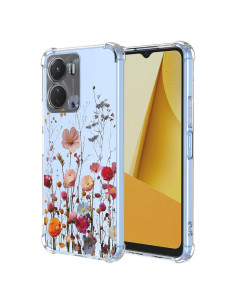 Funda Floral Vivo Y16 4G / Y02S 4G - TPU Transparente