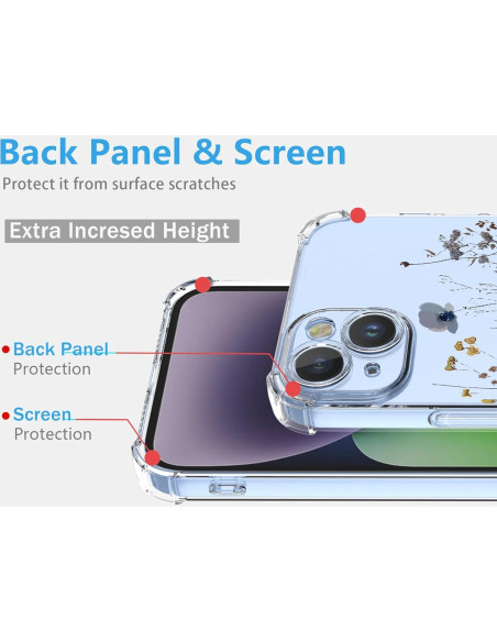 Funda Floral Vivo Y16 4G / Y02S 4G - TPU Transparente Funda Floral Vivo Y16 4G / Y02S 4G - TPU Transparente