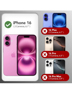 Funda Magnética GONEZ para iPhone 16 6.1" Azul con Protector 2