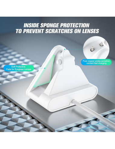 Base de Carga para Gafas Inteligentes Ray-Ban Meta - Cargador Blanco