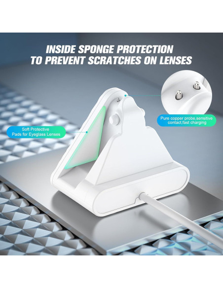 Base de Carga para Gafas Inteligentes Ray-Ban Meta - Cargador Blanco