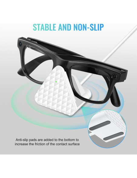 Base de Carga para Gafas Inteligentes Ray-Ban Meta - Cargador Blanco