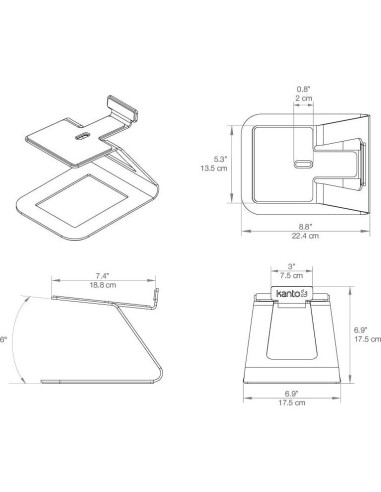 Soporte Elevado para Altavoces Kanto SE6W - 17.5 cm, 9.98 kg