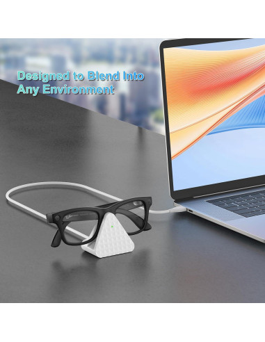 Base de Carga para Gafas Inteligentes Ray-Ban Meta - Cargador Blanco