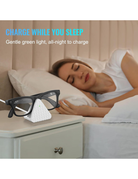 Base de Carga para Gafas Inteligentes Ray-Ban Meta - Cargador Blanco
