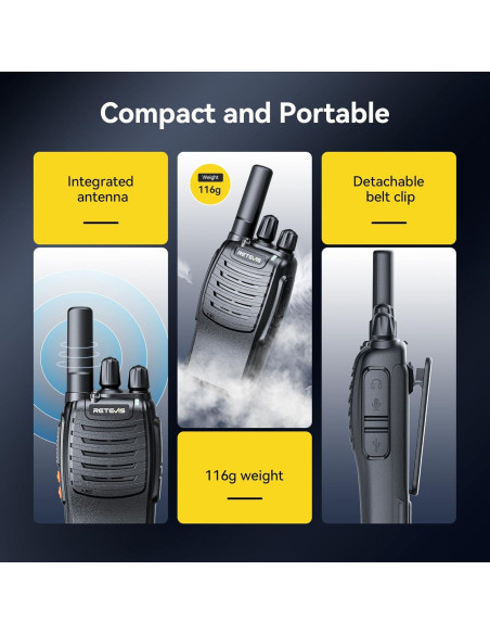 Walkie Talkies Retevis H-777 Portátiles 5 Pack FRS 1000mAh