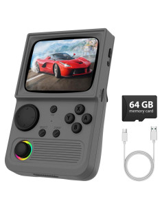 Consola de Juegos Retro Portátil R36T 64GB Pantalla 3.5" IPS