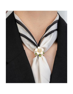 Anillo de Bufanda de Flor Gardenia Kokoma con Cristales CZ 2