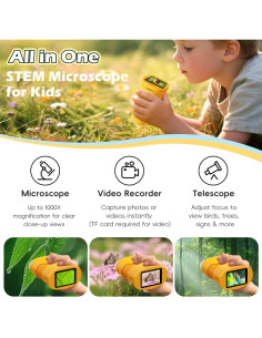 Microscopio Digital para Niños Alotwan 1000X Pantalla HD 2