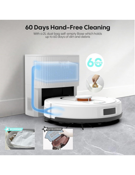 Aspiradora Robot Bagotte 20 Pro-2 con Autovaciado 5000Pa