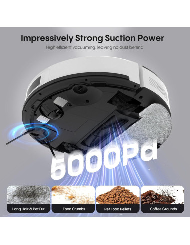 Aspiradora Robot Bagotte 20 Pro-2 con Autovaciado 5000Pa