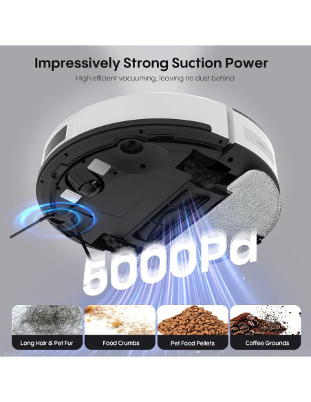Aspiradora Robot Bagotte 20 Pro-2 con Autovaciado 5000Pa