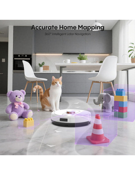 Aspiradora Robot Bagotte 20 Pro-2 con Autovaciado 5000Pa
