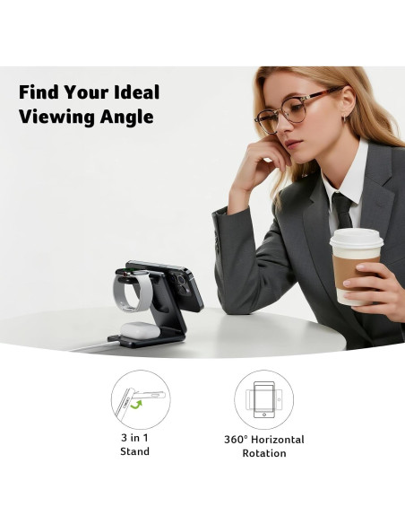 Cargador Inalámbrico Magnético Acer 3 en 1 15W para iPhone y Apple Watch