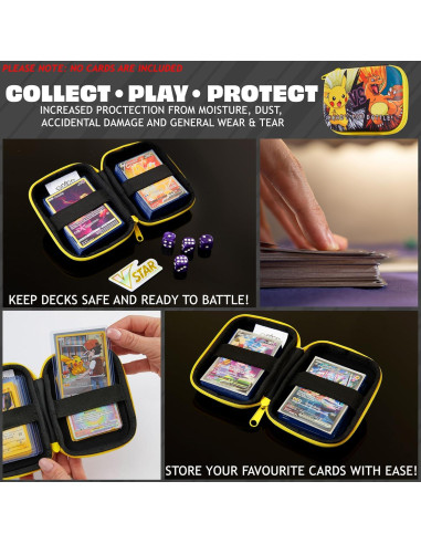 Estuche de Cartas Pokemon - Almacenamiento Compacto 200+ Cartas