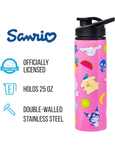 Botella de Agua Acero Inoxidable 740 ml Hello Kitty Tropical 2