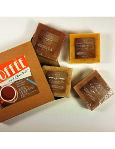 Juego de Jabones Artesanales Missamé - Aroma a Café y Chocolate, 4 Jabones de 141 g 2
