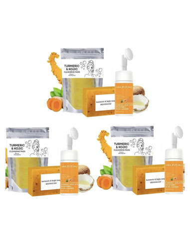 Juego de Cuidado de Piel de Cúrcuma 3 Piezas - GALHJCZ