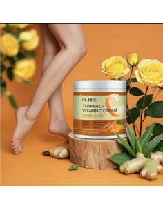 Crema Hidratante para Manos y Pies OUHOE 100g Cúrcuma Vitamina C 2