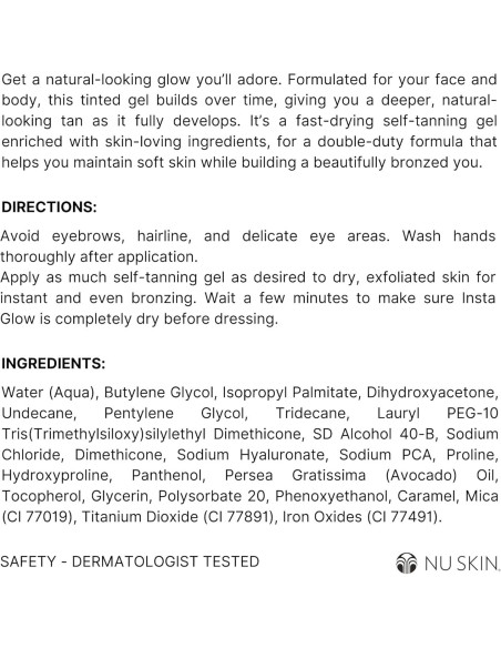 Gel Autobronceador Nu Skin Insta Glow 119 g x 2 | Bronceado Natural