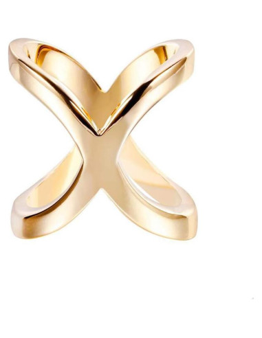 Anillos de Bufanda UPSTORE en Forma de X Oro y Plata 2PCS