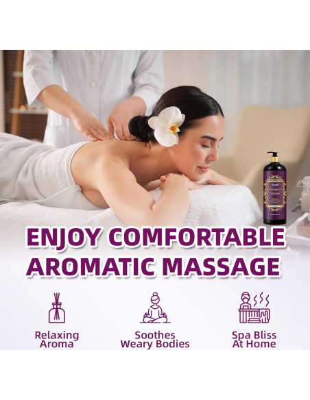 Aceite de Masaje de Lavanda Pjordo 295 ml Relajante