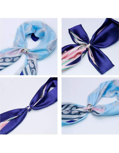 Anillos de Bufanda UPSTORE en Forma de X Oro y Plata 2PCS