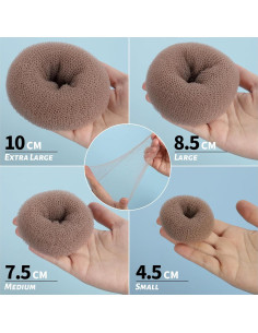 Kit Hacedores de Moños FANDAMEI - 4 Donuts y Accesorios 2