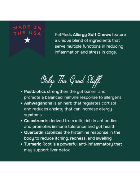 Suplemento para Alergias PetMeds - Masticables 60 Unidades Suplemento para Alergias PetMeds - Masticables 60 Unidades