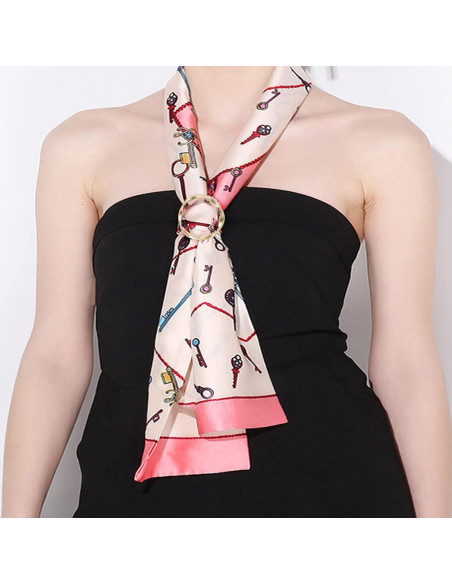 5 Anillos de Bufanda Clip de Metal ATCYMI para Mujeres 35mm