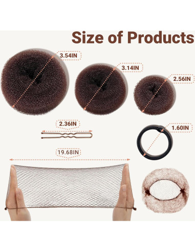 Juego de Hacedores de Moños TsMADDTs con Redes y Horquillas