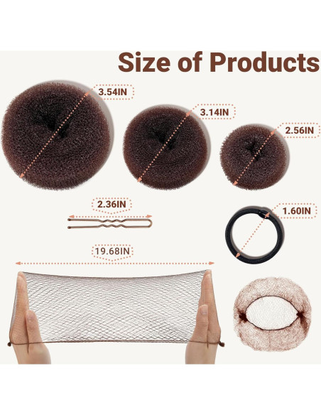 Juego de Hacedores de Moños TsMADDTs con Redes y Horquillas