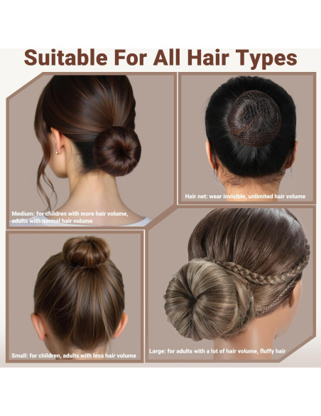 Juego de Hacedores de Moños TsMADDTs con Redes y Horquillas