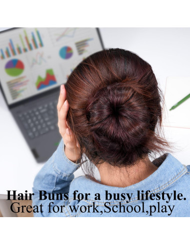 Hacedor de Moño Donut TsMADDTs 3PCS con 20 Horquillas Rubias