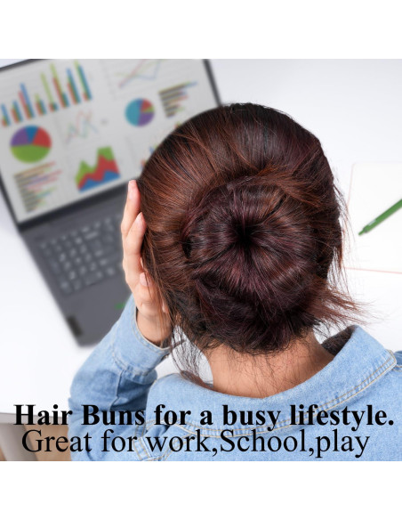 Hacedor de Moño Donut TsMADDTs 3PCS con 20 Horquillas Rubias