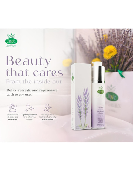 Limpiador Facial Orgánico Ornic con Aloe Vera y Lavanda 142g