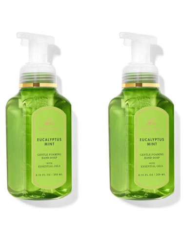 Jabón de Manos Espumoso Suave Baño y Cuerpo Eucalipto Menta 2-Pack