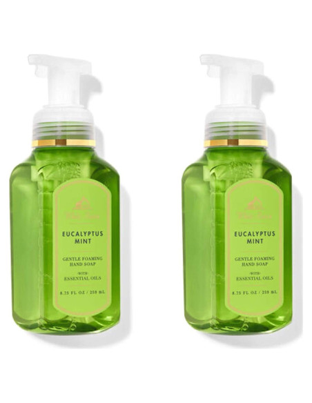 Jabón de Manos Espumoso Suave Baño y Cuerpo Eucalipto Menta 2-Pack