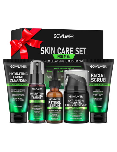 Set de Cuidado Facial para Hombres GOWLAVER - Hidratante y Antienvejecimiento