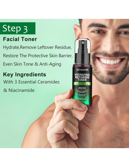 Set de Cuidado Facial para Hombres GOWLAVER - Hidratante y Antienvejecimiento