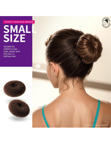 Conjunto Hacer Moño Donut Teenitor - 7 Piezas Marrón