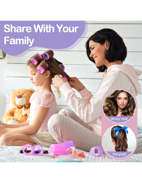 Juego de 33 Rulos Autoadhesivos ELASO para Cabello Largo y Medio