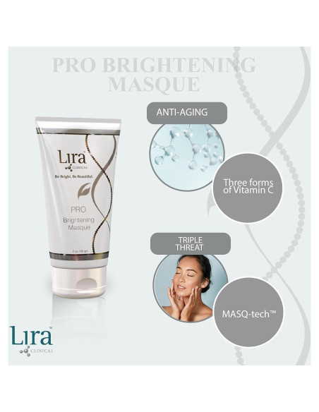 Mascarilla Iluminadora Lira Clinical 59 ml - Hidratante con Vitamina C y Ácido Hialurónico